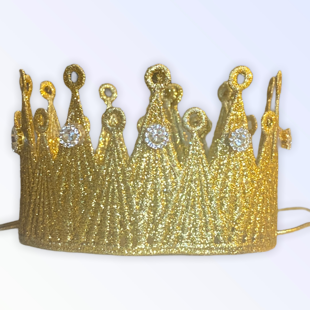 Glitter & Gold Crown Pet Hat for Dogs